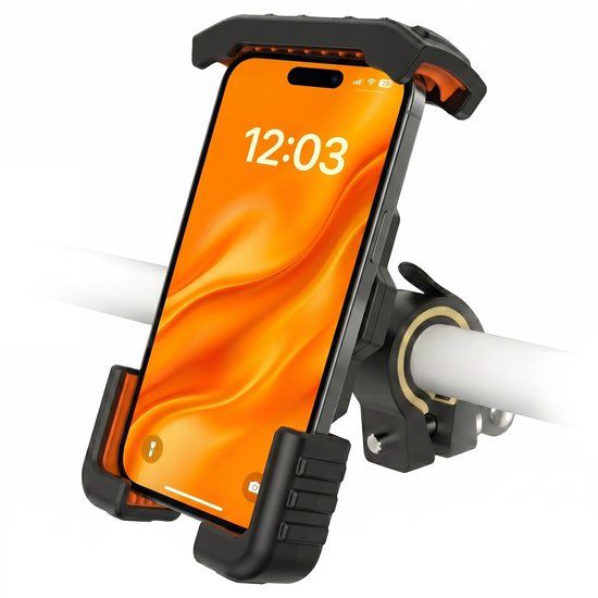 R2B Robuuste Telefoonhouder Fiets - Universeel - 360 Graden Rotatie - Zwart