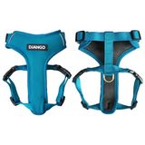 DJANGO Adventure Dog Harness - Pacific Blue Neoprene Adjustable Harness for Dogs