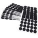 Adsamm 440 stuks viltglijders, zwart, verschillende maten, Ø 28 mm, Ø 20 mm, 25 x 25 mm, zelfklevende viltglijders, 3,5 mm dik