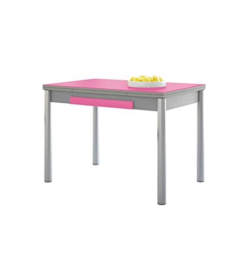 ASTIMESA Alas Cristal keukentafel, metaal, fuchsia, 90 x 50 cm
