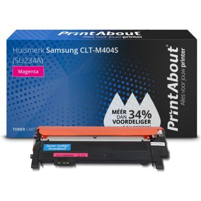PrintAbout Huismerk Samsung CLT-M404S (SU234A) Toner Magenta | 1100 pagina's | Compatibel