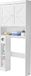 VEVOR Badkamerkast met opbergruimte boven het toilet, met verstelbaar legplank, wit, 67,4 inch