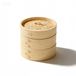 Decopatent - Set de 3 paniers vapeur avec couvercle - Ø15 Cm - Bambou Bois