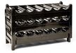 PLASTICFORTE Wijnrek of wijnflessen rek - stapelbaar - bruin - kunststof - 63 x 23 x 13 cm - voor 24x flessen