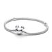 Pandora Disney snake chain sterling silver bracelet with Mickey Mouse clasp