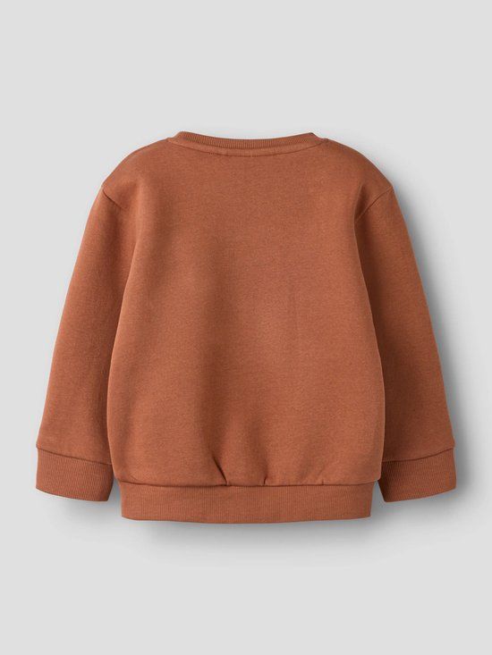 Name It jongens sweatshirt bruin biologisch katoen 92