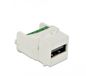 Delock USB-A - terminal block Keystone module | USB2.0 | wit