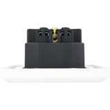 Schuko wandcontactdoos met 2 USB-poorten, max. 2,4 A
