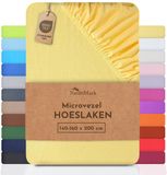 NatureMark Microvezel hoeslaken 140x200cm Geel
