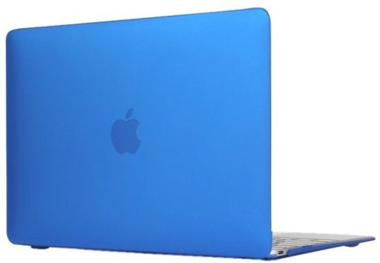 By Qubix Macbook 12 inch case van - Blauw - Macbook hoes Alleen geschikt voor Macbook 12 inch model nummer: A1534 zie onderzijde laptop - Eenvoudig te bevestigen macbook cover
