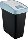 Keeeper Afvalbak Met Flip Deksel 25 L Zwart/Blauw