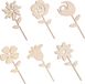 Blocs en bois set à peindre, figures, bricolage, jouets pour enfants, formes en bois, disques, rondelles d'arbre, bricolage, 6 pièces, 10 cm