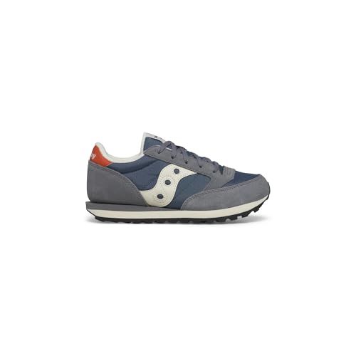 Saucony Originals Unisex Kids Jazz Original Sneaker, Grijs Blauw Oranje, 12 UK