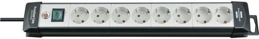 Brennenstuhl Premium-Line stekkerdoos 8-voudig zwart/lichtgrijs 5m