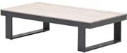 Garden Impressions Bologna lounge tafel - 130x70 cm - carbon black - light teak Vironwood