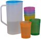 Cuisine Elegance Carafe à eau avec 6 gobelets - mélange de couleurs - 1,5 litre - plastique