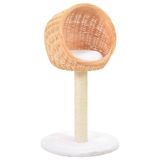 vidaXL Kattenkrabpaal met sisal krabpaal natuurlijk wilgenhout - bruin