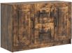 vidaXL Dressoir Gerookt eiken 89 x 34,5 x 57 cm Bewerkt hout