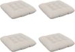 vidaXL Coussin d'assise VIANEN 4 pc 100% Polyester Blanc 40 x 40 x 12 cm