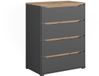 Vicco Dressoir Ruben, Antraciet/Artisanaal eiken, 80 x 100.7 cm