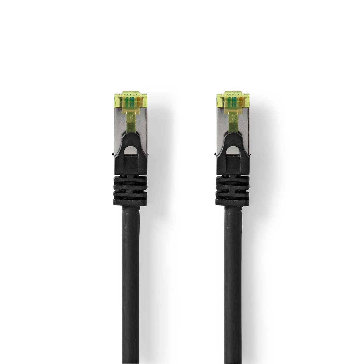 Nedis CAT7-netwerkkabel - S/FTP - RJ45-stekker - RJ45-stekker - 5,00 m - Snagless - Rond - LSZH - Zwart - Label