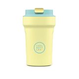 Cool Bottles - Thermosbeker - 350 ml - Luchtdicht - 10 uur koud, 5 uur warm - BPA Vrij - Geel en Blauw