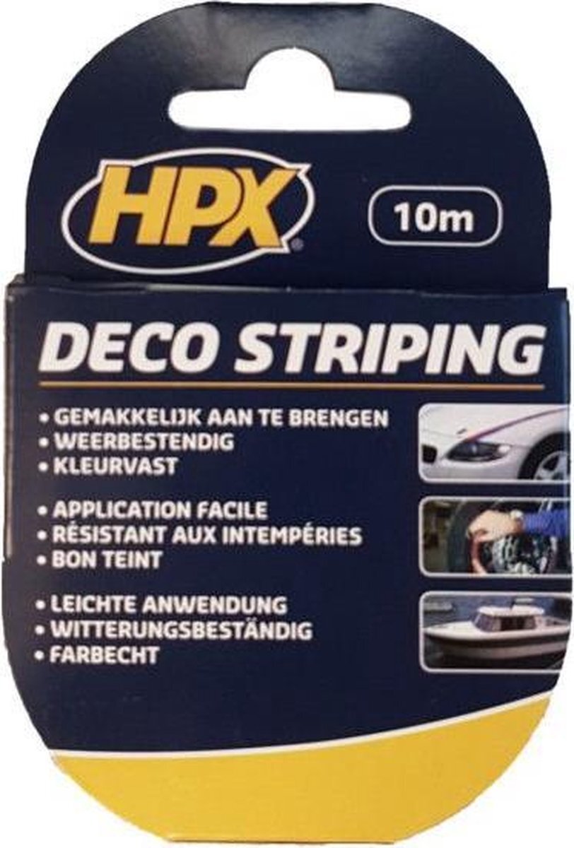 HPX Deco Striping Tape - 6mm Geel