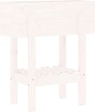 vidaXL Plantenbak 62x30x69 cm massief grenenhout wit