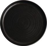Olympia Canvas ronde borden met smalle rand zwart 26,5cm