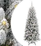 vidaXL Kunstkerstboom Wit 210 cm PVC en plastic en staal en PE