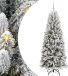vidaXL Kunstkerstboom Wit 210 cm PVC en plastic en staal en PE
