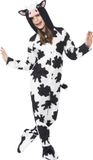 Smiffys R.H. Smith & Sons Wig Makers Ltd Koe Onesie - Zwart/Wit - Kinderen - Unisex - Polyester - Maat 145/158