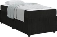 vidaXL Bedframe met matras Zwart 80 x 200 cm Stof