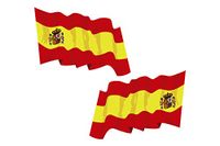 Bccorona 2 Units. Spain Flag Sticker 7 X 5 Cm Each