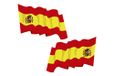 Bccorona 2 Units. Spain Flag Sticker 7 X 5 Cm Each