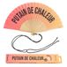 Fisura Originele waaiers met Franse boodschap, moderne en grappige houten waaiers als cadeau, waaiers met ophanging, 42,5 x 23 cm., chaleur, kleurverloop, 24 x 4 x 15,5