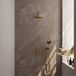 Brauer Gold Edition Thermostatische Regendoucheset Inbouw - Hoofddouche 20 cm - Rechte Wandarm - 3 Weg - Handdouche 3 Standen - Doucheslang - Wandaansluitbocht - Geborsteld Goud