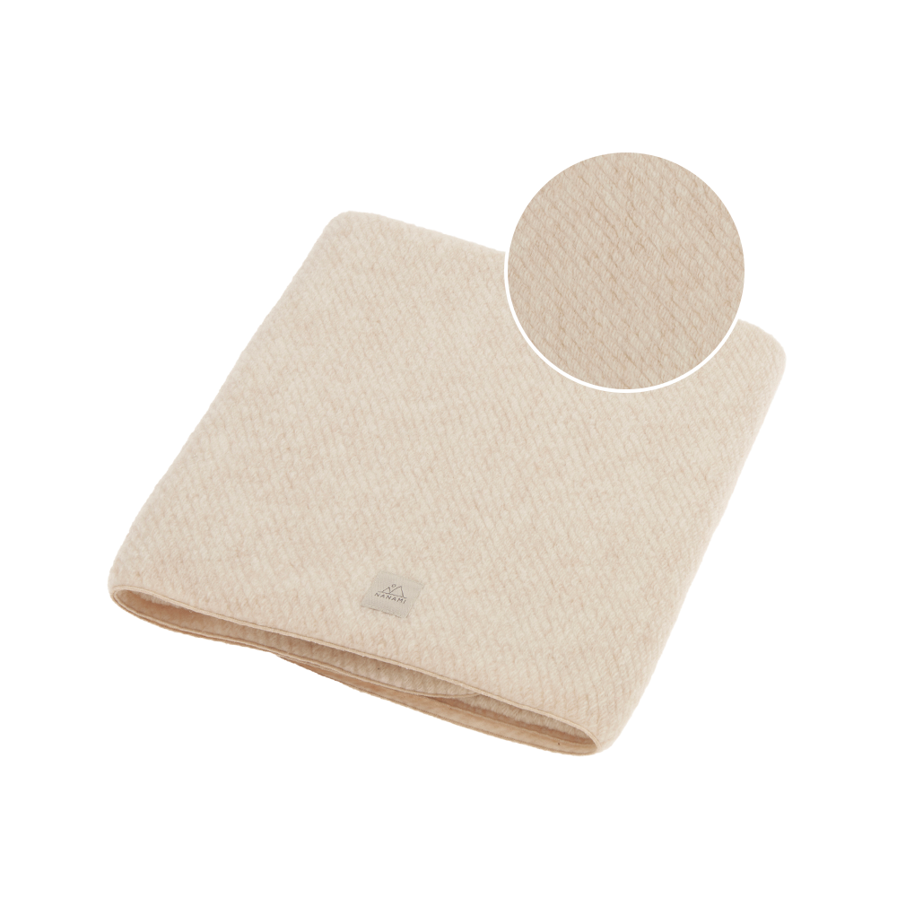 Nanami Deken Ledikant Wol Relief Beige 100x150