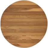 vidaXL Tafelblad Ø 50 x 3,5 cm, rond, massief teakhout, naturel