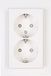 Kopp HK07 - geaard stopcontact, 2-voudig, verhoogde aanraakbeveiliging, kleur: staal, 3-pack, 940229004