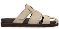 Manfield Heren Beige Suède Slippers Maat 43