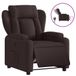 vidaXL Fauteuil réglable électrique tissu marron foncé
