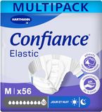 Confiance Elastisch - Complete veranderingen voor mannen en vrouwen – absorptieniveau = 10 druppels (belangrijke urineweg) – pH-huidneutraal – zacht materiaal – maat M – 4 x 14 stuks