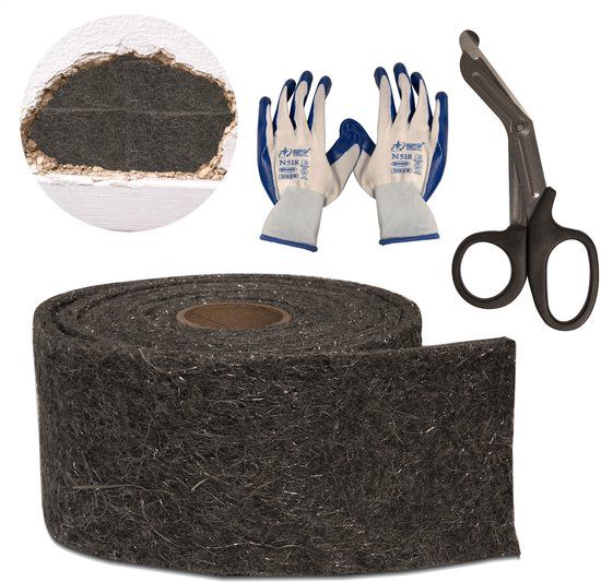 ONE FPP Weringsband - Staalwol - Muizen & ratten - Gaas - Verjager - Binnen - Buiten - 3 meter - Compleet pakket