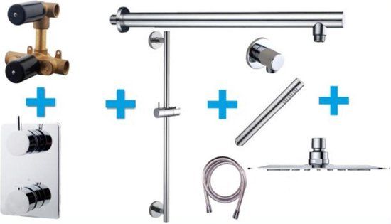 Wiesbaden Regendouche Set - Type 119 - Inbouw - Chroom - ø 20 cm