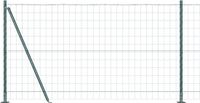 vidaXL Euro-hek met betonnen voetstuk 10 x 1,2 m PVC-Coated Staal Mesh