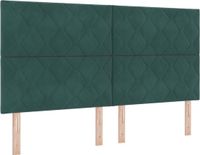 vidaXL Boxspring bed met matras Donkergroen 180 x 200 cm Fluweel