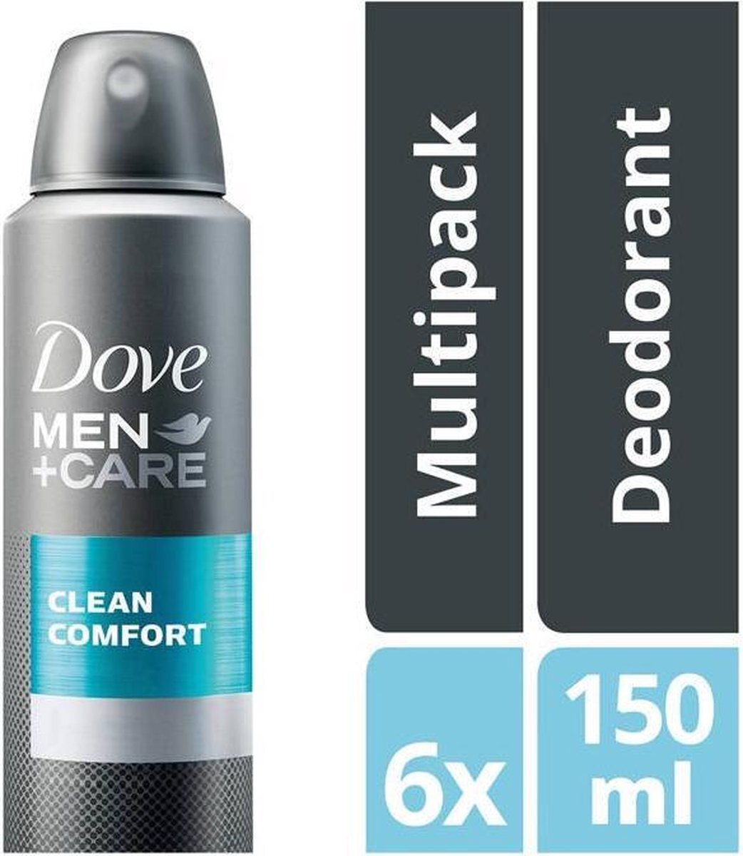 Dove Men+Care Deodorant Spray Clean Comfort 6 x 150 ml