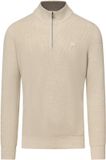 State Of Art Half Zip Trui Ecru - Maat XXL - Heren - Pullovers