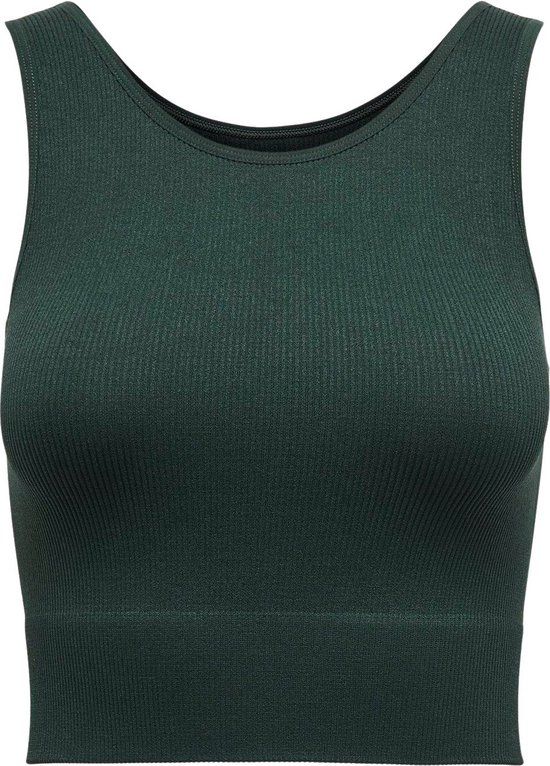ONLY PLAY Jaia Life Lounge Seamless Short Sportshirt - Donkergroen - Maat S/M